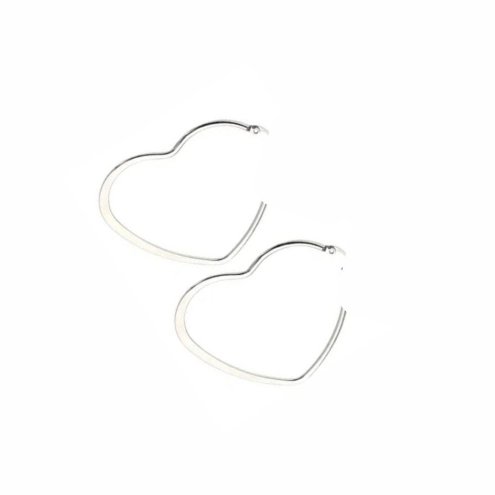 Torrid NWT Heart Hoop Earrings - Silver